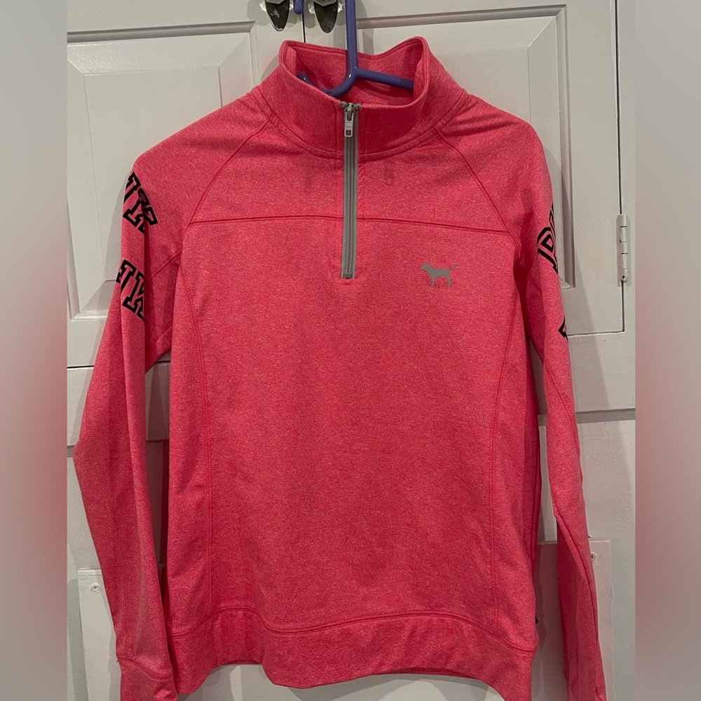 Pink quarter zip